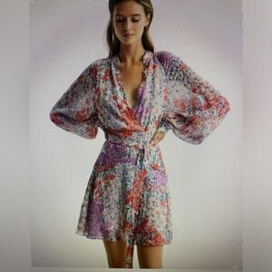 Reiss Kiera Mini Wrap Dress Size 8